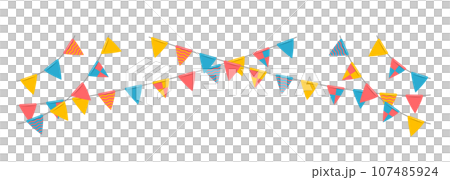 デザイン素材 / ペナントガーランド ベクターイラスト 107485924