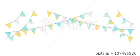 デザイン素材 / ペナントガーランド ベクターイラスト デザイン素材 / ペナントガーランド ベクターイラスト 107485926