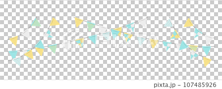 デザイン素材 / ペナントガーランド ベクターイラスト デザイン素材 / ペナントガーランド ベクターイラスト 107485926