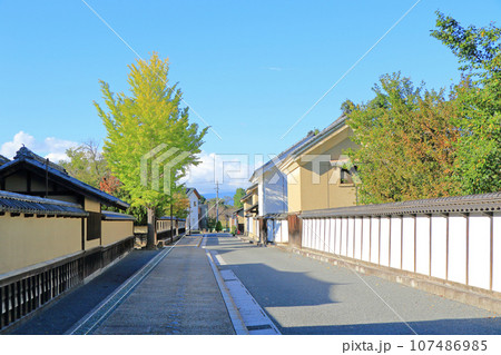 真田邸付近の町並み 長野市松代 真田邸付近の町並み 長野市松代 107486985