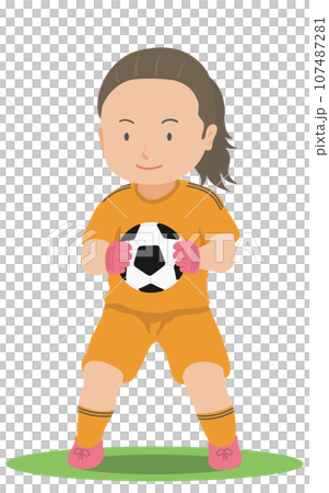 守門員接球足球女子 107487281