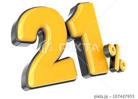 Font yellow number 3d render Font yellow number 3d render 107487955