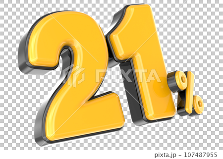 Font yellow number 3d render Font yellow number 3d render 107487955