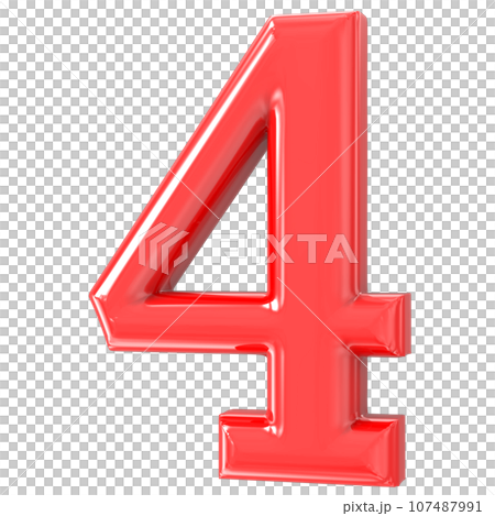 Font yellow number 3d render Font yellow number 3d render 107487991