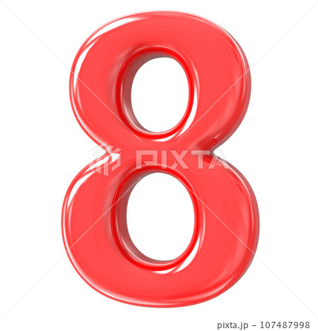 Font yellow number 3d render Font yellow number 3d render 107487998