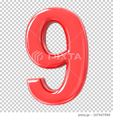 Font yellow number 3d render Font yellow number 3d render 107487999