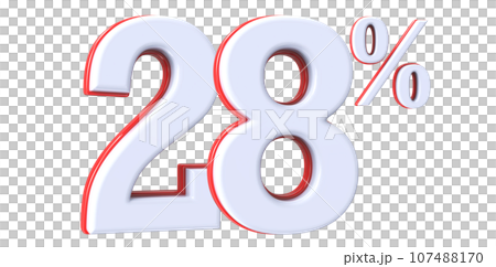 Font With Number White 3D Render Font With Number White 3D Render 107488170