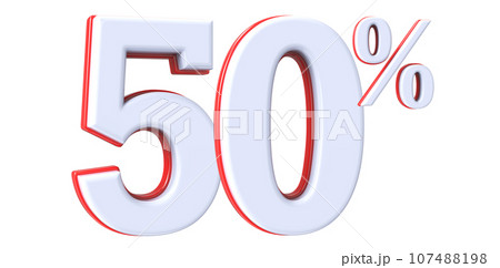 Font With Number White 3D Render 107488198
