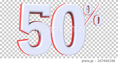 Font With Number White 3D Render 107488198
