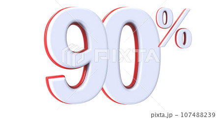 Font With Number White 3D Render 107488239