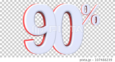 Font With Number White 3D Render 107488239