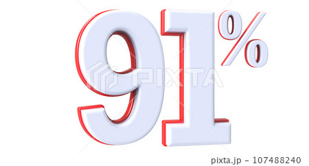 Font With Number White 3D Render 107488240