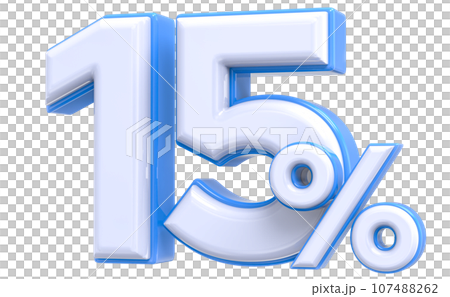 Font With Number White 3D Render 107488262