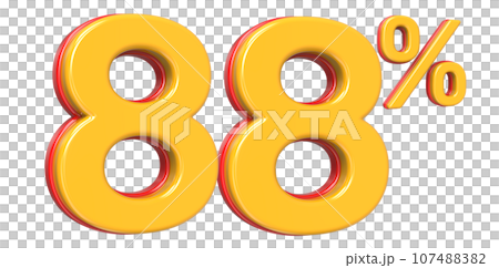 Font With Number 3D Render 107488382