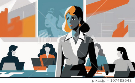 会社の人間関係の難しさ：孤立している女性社員が離席するところ