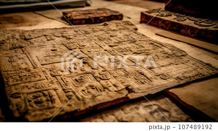 古代遺跡から出土した古文書粘土板（フェイク）