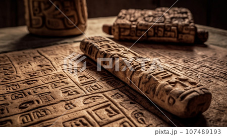 古代遺跡から出土した古文書粘土板（フェイク）