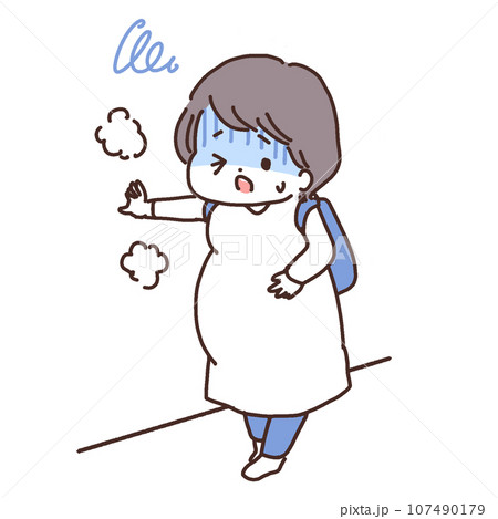 貧血でフラフラの妊婦さんのイラスト 貧血でフラフラの妊婦さんのイラスト 107490179
