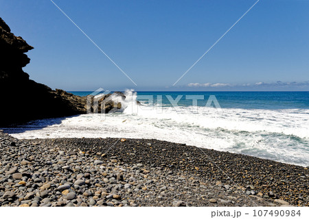 Beach Playa de los Muertos in Ajuy, Fuerteventura, Canary Islands, Spain Beach Playa de los Muertos in Ajuy, Fuerteventura, Canary Islands, Spain 107490984