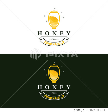 Honey Bee Logo Design Insect Vector Illustration Template Honey Bee Logo Design Insect Vector Illustration Template 107491564
