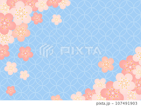 和柄の背景 七宝 和柄の背景 七宝 107491903