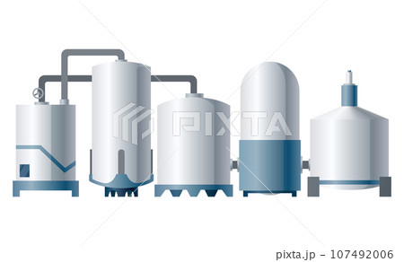 Hydrogen fuel. Green hydrogen. Hydrogen is ecological form of energy. Use green energy from renewable natural resources. Vector illustration isolated on a white background 107492006