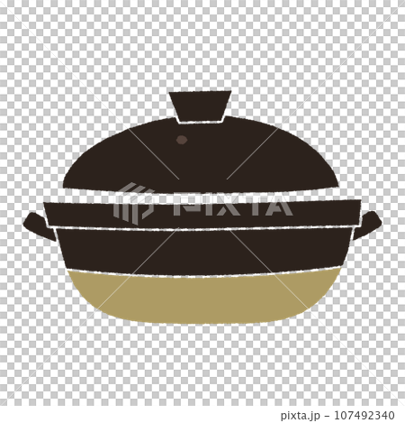 土鍋の手描き風ベクターイラスト 土鍋の手描き風ベクターイラスト 107492340