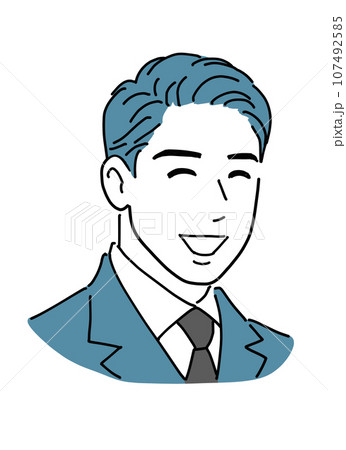 かっこいい髪型の男性会社員 かっこいい髪型の男性会社員 107492585