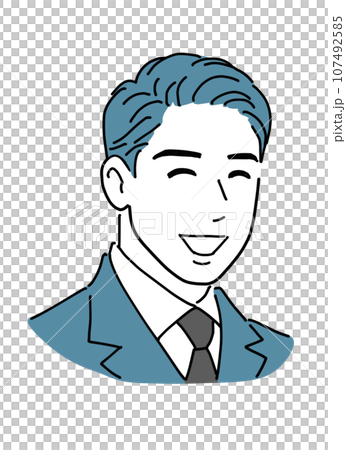 かっこいい髪型の男性会社員 かっこいい髪型の男性会社員 107492585