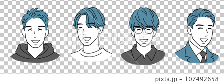 各種髮型的年輕人 107492658