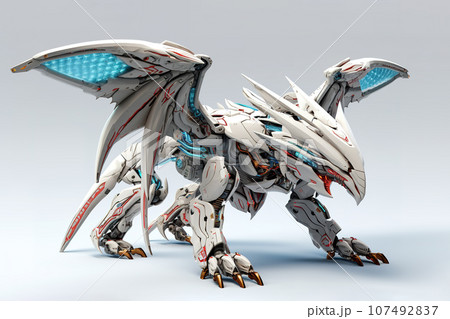 A dragon that is a futuristic machine of theのイラスト素材