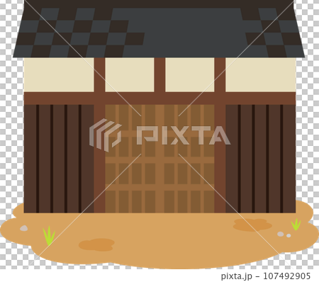 日本の納屋、物置小屋 107492905