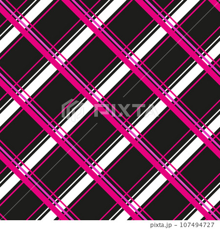 emo y2k Tartan Plaid Seamless Pattern Background. Trendy Tiles Vector 107494727