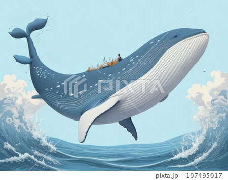 Illustration of a whale Illustration of a whale 107495017