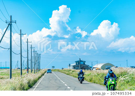 野付半島　120年後には海中に消滅の恐れ　バイク　ツーリング 107495334