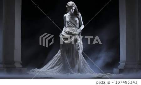 Greek marble statue of a woman Greek marble statue of a woman 107495343