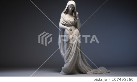 Greek marble statue of a woman Greek marble statue of a woman 107495360