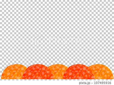 紅葉したかわいい秋の山のイラスト素材【A4】【横】 紅葉したかわいい秋の山のイラスト素材【A4】【横】 107495916