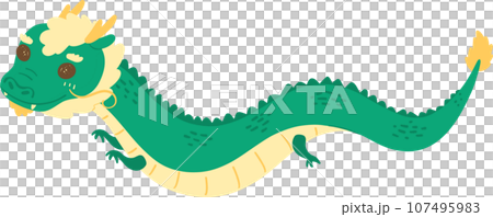 Cute Kawaii Happy New Year Chinese Dragon Cartoon Character Cute Kawaii Happy New Year Chinese Dragon Cartoon Character 107495983