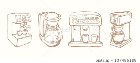 Coffee maker. Vector drawing icon 107496189