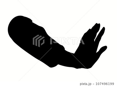 Hand showing no. Vector drawing 107496199