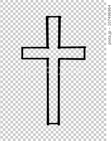 十字架のイラスト素材 線画のイラスト素材 [107496964] PIXTA
