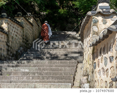 韓国・釜山　梵魚寺の境内 107497680