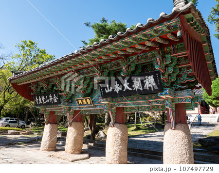 韓国・釜山　梵魚寺の境内 107497729