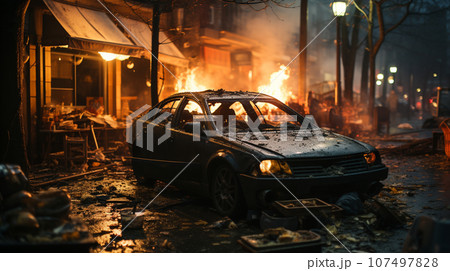 都市市街地での爆発：都市攻撃：ガス爆発：爆弾