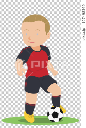 Soccer player trapping the ball - Stock Illustration [107498369] - PIXTA