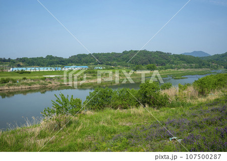 Bicycle path along the Seomjingang River Bicycle path along the Seomjingang River 107500287