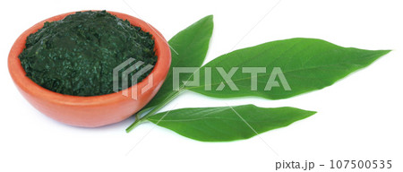 Medicinal pigeon pea leaves with ground paste 107500535