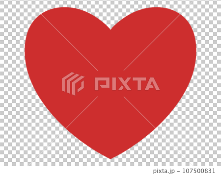 赤いハートのイラスト素材 赤いハートのイラスト素材 107500831
