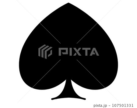 トランプのスペードマークのイラスト素材 107501331